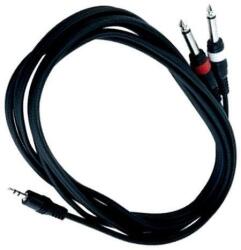 RockCable RCL 20912 D4 Patch kábel, 2 x TS Jack 6.3 mm TRS Jack 3.5 mm-re, 1.5 m hossz (RCL 20912 D4)