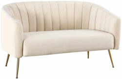  Design kétszemélyes kanapé, bézs Velvet szövet/gold króm-arany, BAGY | Bézs | Szövet (0000403645)