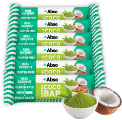 Abso Coco Bar Kínáló (20dbx35g) - Matcha - Kókusz ízű keto szelet