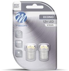 m-tech BA15s R5W 12V 5LED, fehér, 2db (LB075W)