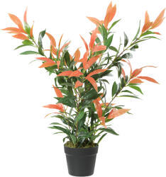 HOMCOM Photinia artificială lucioasă 90 cm, plantă artificială cu 300 de frunze, ramuri ajustabile, 45 x 45 x 90 cm, Roșu+Verde | Aosom Romania (83C-196V00MX)