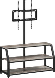 HomCom Comodă TV cu suport pentru televizoare până la 182, 9 cm, comodă TV cu 2 rafturi deschise, 110x43x150cm, gri | Aosom Romania (83B-640V00GY)
