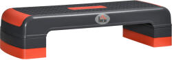 HOMCOM Step Fitness pentru Aerobic, Stepper Reglabil pe 3 Inaltimi 10-15-20cm din Plastic pentru Antrenament Acasa, Negru si Rosu (A90-298RD)
