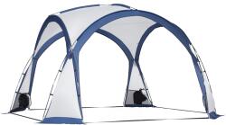 Outsunny Cort de camping dôme pentru familie pentru 6-8 persoane cu 4 uși din plasă cu fermoar, material Oxford detașabil, cârlig pentru lampă, sac de transport dim. 350L x 350l x 230H cm - alb și albastru | A Cort