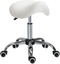 HomCom Scaun pentru salon, tip sa 52×53×49-61cm, crem HOMCOM | Aosom Romania (02-0693)