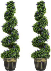 HOMCOM Set de Două Plante Artificiale Lavandă 90cm | Aosom Romania (830-948V01VT)