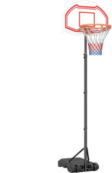 HOMCOM Panou de Baschet cu Înălțime Reglabilă, Bază Umplută și 2 Roți, Panou de Baschet, 70x45x258-314 cm, Roșu | Aosom Romania (A61-027RD)