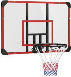 SPORTNOW Coș de baschet pentru montare pe perete, interior/exterior, panou spate robust din PC, plasă din nylon, inel din oțel, 113x61x73 cm | Aosom Romania (A61-039V00RD)