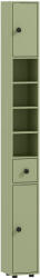 Kleankin Coloană de depozitare dulap înalt pentru baie 1 sertar 4 rafturi reglabile și 2 dulapuri 20 x 20 x 180 cm verde | Aosom Romania (834-625V80GN)
