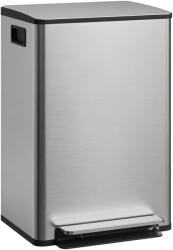 HomCom Coș de gunoi bucătărie 50L, coș cu pedală, găleată interioară detașabilă, capac cu închidere silențioasă, 41, 7x36, 6x62cm, argintiu | Aosom Romania (851-058V00SR) Cos de gunoi