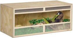 PawHut Terrariu din lemn OSB pentru reptile cu ușă glisantă din sticlă - 120 x 50 x 50 cm natural | Aosom Romania (D40-026V01ND)