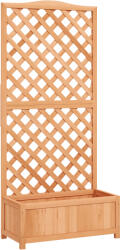 Outsunny Jardinieră cu Grilaj pentru Plante Cățărătoare și Bază Spațioasă, 76x36x170 cm, Maro | Aosom Romania (845-635V02BN)