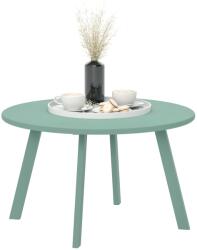 Outsunny Masa de cafea mică rotundă, masă auxiliară cu protecții anti-alunecare, cadru din metal, pentru grădină, Ø 70 x 42 cm, verde | Aosom Romania (84G-753V00GN)