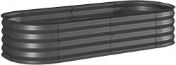 Outsunny Jardinieră înălțată pătrat pat de grădină din oțel modulabil legume, plante, flori, dim. 150 x 62 x 30 cm gri | Aosom Romania (845-981V01CG)