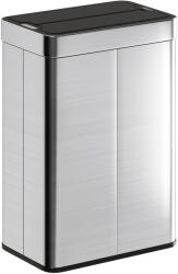 HomCom Coș de gunoi cu senzor, capacitate 55 L, capac tip fluture, se deschide automat, oțel inoxidabil, argintiu | Aosom Romania (851-071V01SR) Cos de gunoi