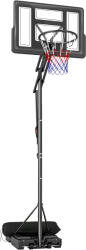 SPORTNOW Coș de Baschet Reglabil 235-305cm, Rezistent la Impact, Negru | Aosom Romania (A61-082V00BK)