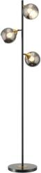 HomCom Lampă de Podea cu 3 Abajururi, Lampă pentru Camera de Zi cu Abajur Glob din Sticlă(Becul nu este inclus), Φ36x162 cm, Gri | Aosom Romania (B31-464V90BK)