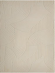 HomCom Covor living 160 x 120 cm, covor pufos cu model geometric, gros și antiderapant, crem | Aosom Romania (83C-044V00CW) Covor