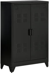 HOMCOM Dulapior Multifunctional cu 2 Usi Stil Industrial, Dulapior Metalic pentru Casa si Garaj - Gri | Aosom Romania (838-148BK) Comoda
