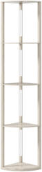 HomCom Lampadar Podea LED, 4 Rafturi, Lumină Reglabilă 3000K, MDF, 41x29, 5x163, 5 cm, Stejar | Aosom Romania (B31-465V90AK)