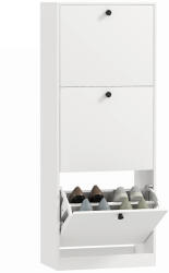 HomCom Mobilier pentru pantofi HOMCOM, 3 sertare, pentru pana la 12 perechi de pantofi, PAL, Alb | Aosom Romania (837-564V90WT) Pantofar
