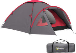 Outsunny Cort de camping pentru 2 persoane, ușor, stabil, rezistent la apă, UV 50+ cu verandă, ușă, ferestre, podea Gri | Aosom Romania (A20-456V00CG) Cort