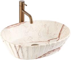 Rea Samanta Zen, pultra szerelhető mosdó 500×380×135 mm, matt kőutánzat bézs, REA-U3532 (REA-U3532)