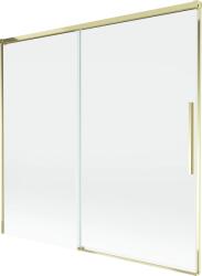 Mexen Rox, kétszárnyú tolóajtós kádparaván 170 x 150 cm, 8 mm-es átlátszó üveg, arany fényes profil, 8C9-170-001-50-00 (8C9-170-001-50-00)