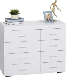 HOMCOM Comodă Elegantă pentru Casă și Birou cu Design Modern și Spațiu Amplu de Depozitare, 90x35x73 cm, Alb | Aosom Romania (831-139) Comoda