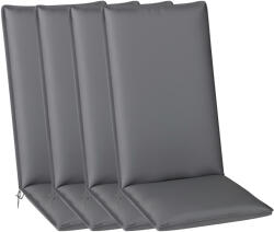 Outsunny Lot de 4 perne de scaun pentru exterior cu curele si banda reglabila, anti-decolorare UPF50+, 124x50x5cm, gri | Aosom Romania (84G-670V01CG)