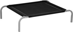 PawHut Pat de Câine Înălțat și Portabil cu Scaun Respirabil, Pat pentru Câini din Metal și Țesătură, 89x58x20 cm, Negru | Aosom Romania (D04-064V01BK)