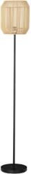 HomCom Lampadar de podea pentru living abajur din sfoara de hartie design natural baza E27 Max. 40W - Ø 26 x 164H cm | Aosom Romania (B31-440V90BK)