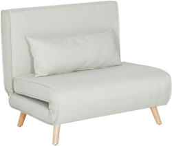 HOMCOM Fotoliu Pat 3 in 1 cu Spatar Rabatabil, Bej (839-023CW)