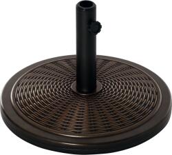 Outsunny Bază Umbrelă 14kg, Ciment și Plastic, Efect Ratan, Bronz | Aosom Romania (84D-045)