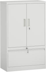 HOMCOM Dulap pentru Birou cu Raft Interior Reglabil și Sertar Alb | Aosom Romania (924-121V01WT) Comoda