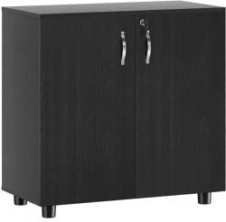 Vinsetto Dulap pentru Documente, cu Încuietoare, 2 Uși și Raft Interior, 80x40x80 cm, Negru | Aosom Romania (924-018BK) Comoda