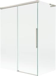 Mexen Rox, L tolóajtós, kétszárnyú kádparaván 120 + 70 x 150 cm, 8 mm-es átlátszó üveg, acélprofil, 8C9L-120-070-97-00 (8C9L-120-070-97-00)