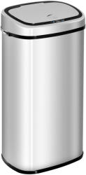 HomCom Cestino dei Rifiuti Rettangolare in Acciaio Inox con Sensore a Infrarossi, 68L (851-003) Cos de gunoi