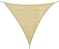 Outsunny Cort Parasolar Triunghiular, Protecție UV din HDPE, Nisipiu, 3x3x3m | Aosom Romania (01-0616)