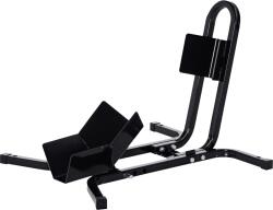 HOMCOM Suport pentru Motocicletă Reglabil pe 3 Nivele, Sistem de Blocare Roți Motocicletă în Metal cu Găuri, 60x55x43 cm, Negru (AA0-057)