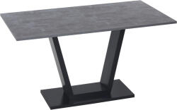 HomCom Masa HOMCOM pentru 4-6 Persoane, Blat Efect Marmura, Baza din Oțel, 140x80x76cm, Design Elegant | Aosom Romania (835-583)