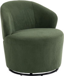 HOMCOM Fotoliu accent, rotație 360 de grade, fotoliu rotativ modern cu bază rotundă, pentru living și dormitor, verde | Aosom Romania (83B-615V00GN)