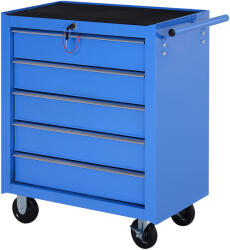 HomCom Carucior de Atelier cu 5 Sertare pentru Ustensile de Lucru 67.5x33x77cm (E2-0005)