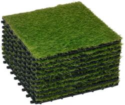 Outsunny Dale pentru Gradina cu Iarba Sintetica 30x30cm 10 Bucati, Gazon Artificial Realist, Densitate 6500 Verde (844-127V01DG)