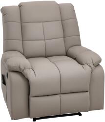 HOMCOM Fotoliu de Relaxare cu Masaj din Piele Artificiala | Aosom Romania (700-124V91GY)