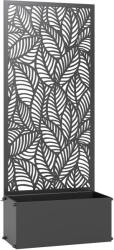 Outsunny Jardinieră cu spalier, ladă pentru flori, cu paravan, pentru plante cățărătoare, metal, 45 x 21, 5 x 110 cm, negru | Aosom Romania (84H-601V00BK)