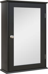 Kleankin Mobilier de Baie Dulap Suspendat cu Oglindă 41x14x60cm Negru | Aosom Romania (834-399V80BK) Comoda