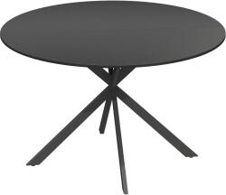 HomCom Masă rotundă pentru 4 persoane, masă de bucătărie în stil industrial cu picioare din oțel, pentru sufragerie, bucătărie, negru | Aosom Romania (83A-297V00BK)