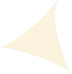 Outsunny Cort Parasolar Triunghiular Protecție UV, Ideal pentru Grădină, Terasă, Piscină, Alb Crem, 3x3x3m | Aosom Romania (01-0617)
