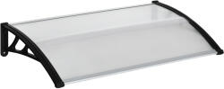 Outsunny Copertină de Exterior din Policarbonat și Aluminiu pentru Ferestre și Uși 110x60cm Transparentă | Aosom Romania (B70-058BK)